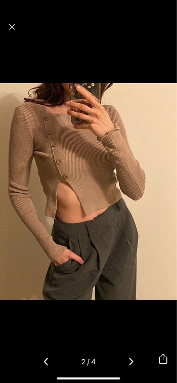 Diğer Mai collection vizon triko crop bluz