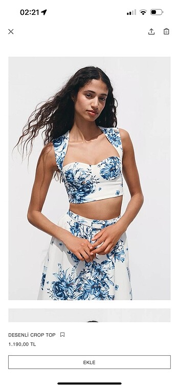 ZARA İKİLİ TAKIM S BEDEN