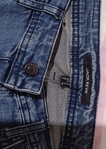 American Vintage Düğmeli Mavi Rock Punk Kadın Kot Pantolon