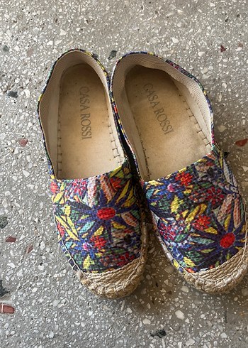 Renkli Bağlamalı Kadın Espadril Hasır Topuklu - Görsel 3