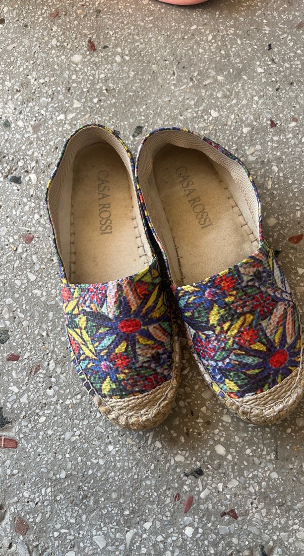 Renkli Bağlamalı Kadın Espadril Hasır Topuklu - Görsel 3