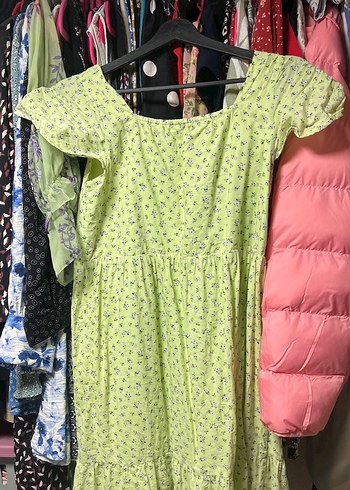 H&M Yeşil Midi Kadın Günlük Elbise