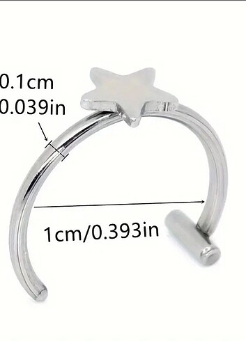 Diğer Yıldız sahte piercing çelik