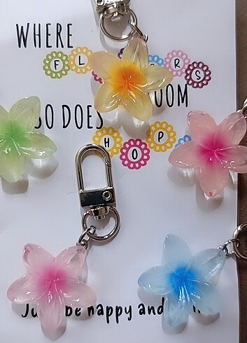 Hello Kitty Lotus Çiçek anahtarlıklar
