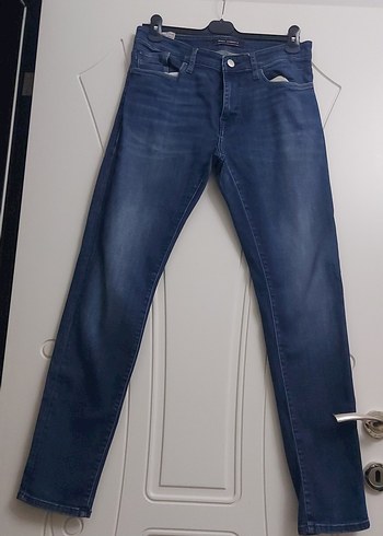 Erkek Lacivert Normal Paça Kot Pantolon