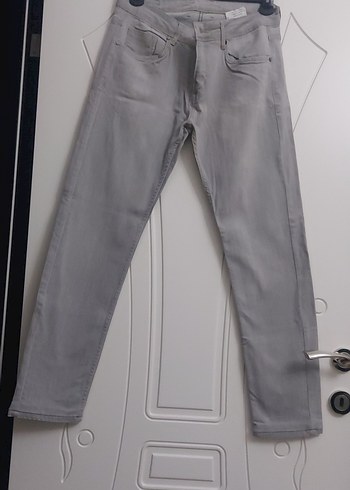Gri Normal Kesim Kot Pantolon marka hatemoğlu boyu 99 cm