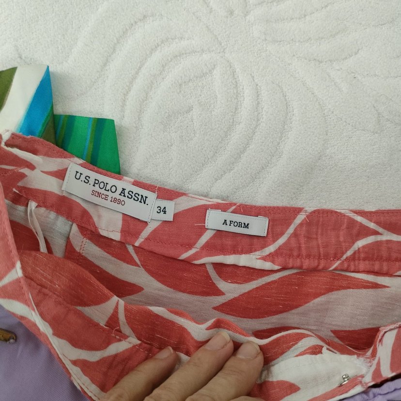 U.S Polo Pembe Desenli Uzun Etek - Görsel 2