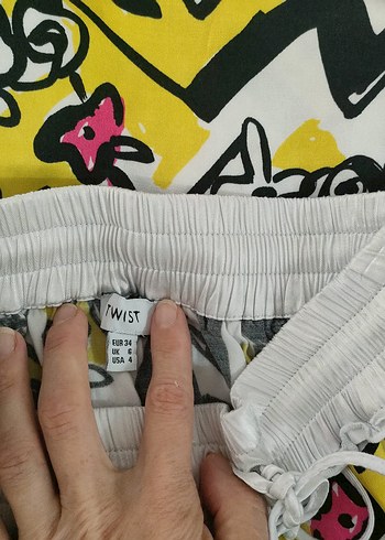 Twist Twist Desenli Saten Uzun Etek