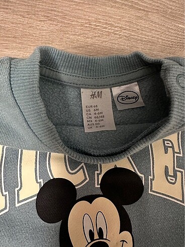 3-6 Ay Beden Org H&M 2 parça sweatshirt set