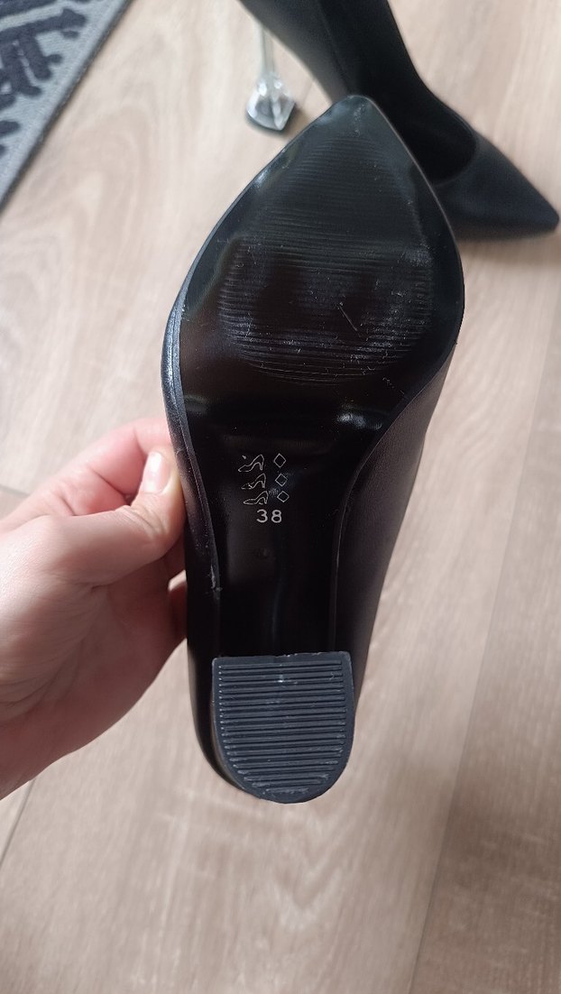 Kadın Siyah Deri Stiletto Topuklu Ayakkabı - Görsel 4