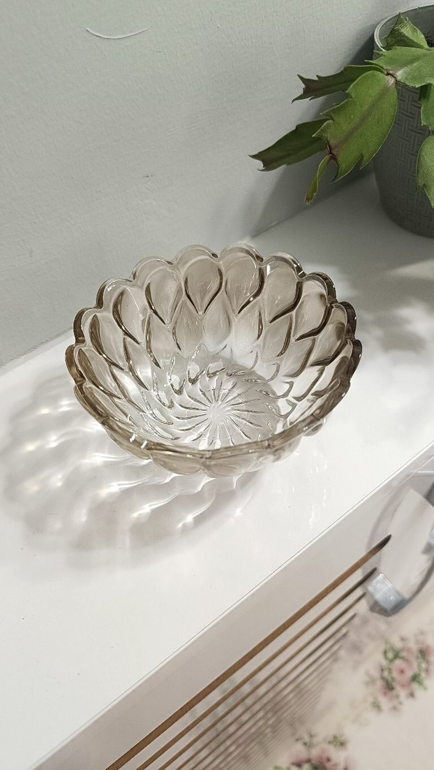 Bej Desenli Cam Kase - Görsel 2