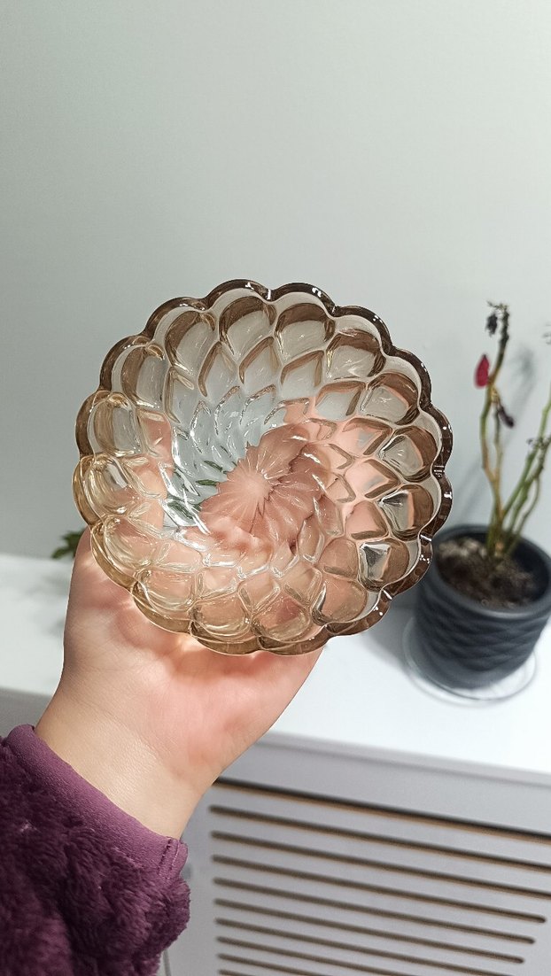 Bej Desenli Cam Kase - Görsel 3