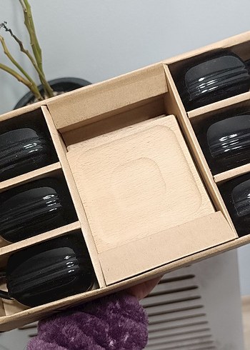 Siyah Seramik Kare Fincan - Görsel 2