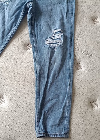 Mavi Rahat Kesim Kadın Denim Pantolon - Görsel 2
