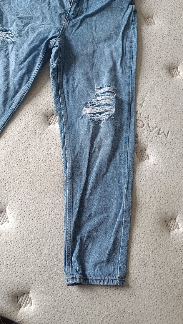 Mavi Rahat Kesim Kadın Denim Pantolon - Görsel 2