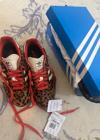 36 Beden Adidas samba Kadın Kahverengi Leopar Desenli Spor Ayakkabı