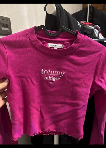 Tommy Hilfiger Kız Uzun Kollu Pembe Tişört - Görsel 4