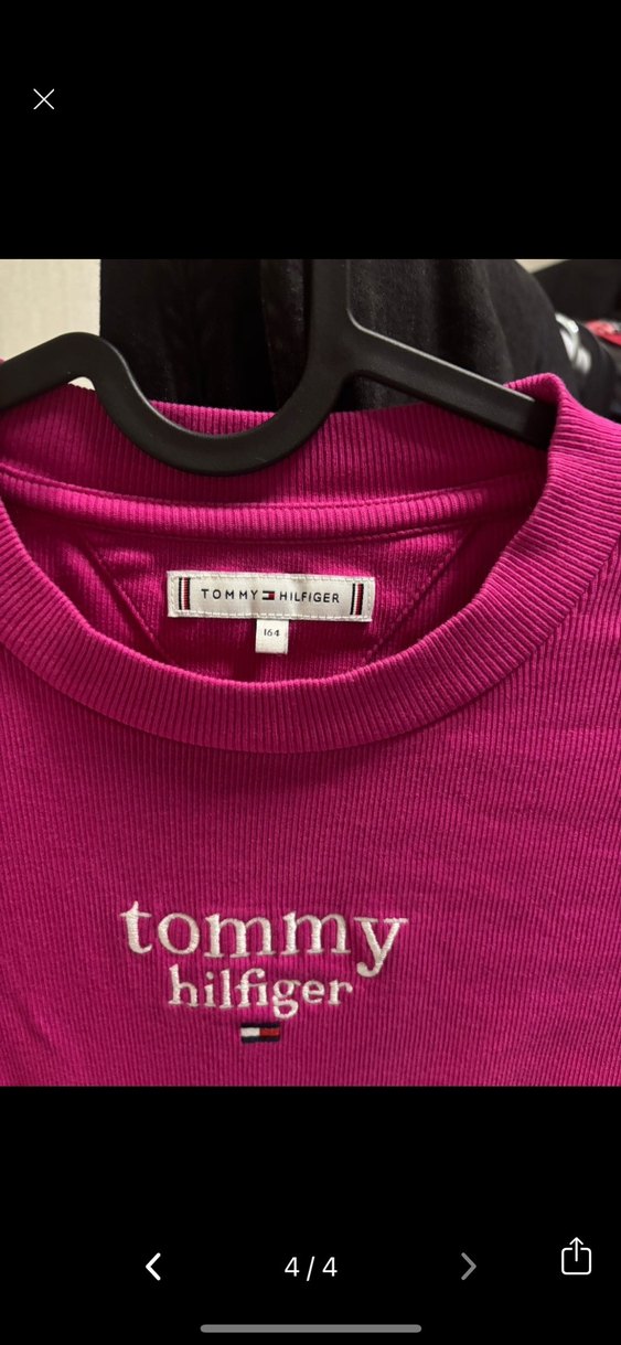 Tommy Hilfiger Kız Uzun Kollu Pembe Tişört - Görsel 5