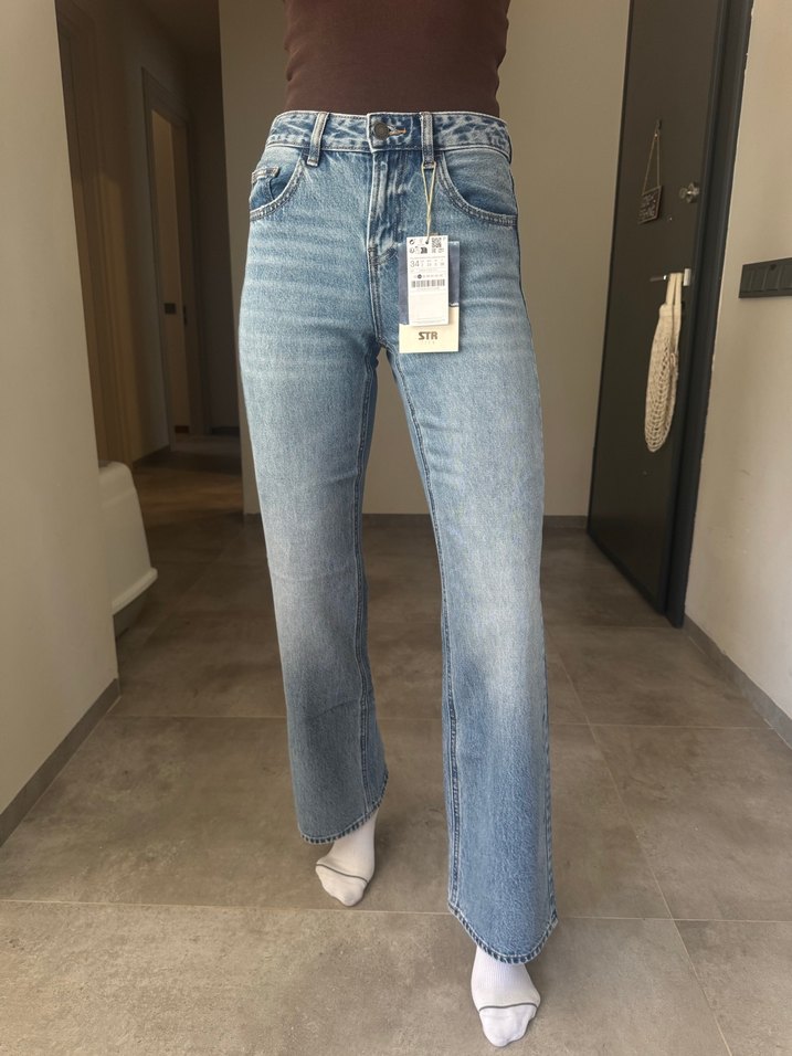 Kadın Mavi Denim Regular Fit Jean - Görsel 2