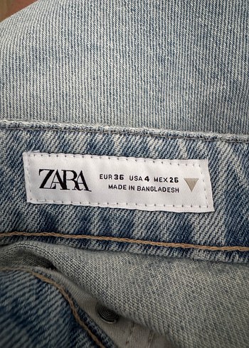 Buz Mavi Bol Kesim Baggy Kot Pantolon - Görsel 2