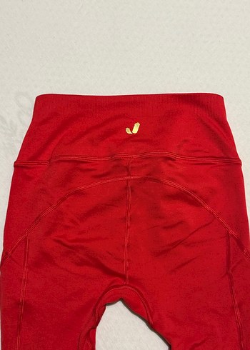 Kırmızı Kadın Spor Tayt - Görsel 3