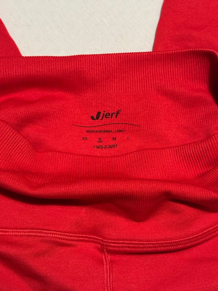 Kırmızı Kadın Spor Tayt - Görsel 4