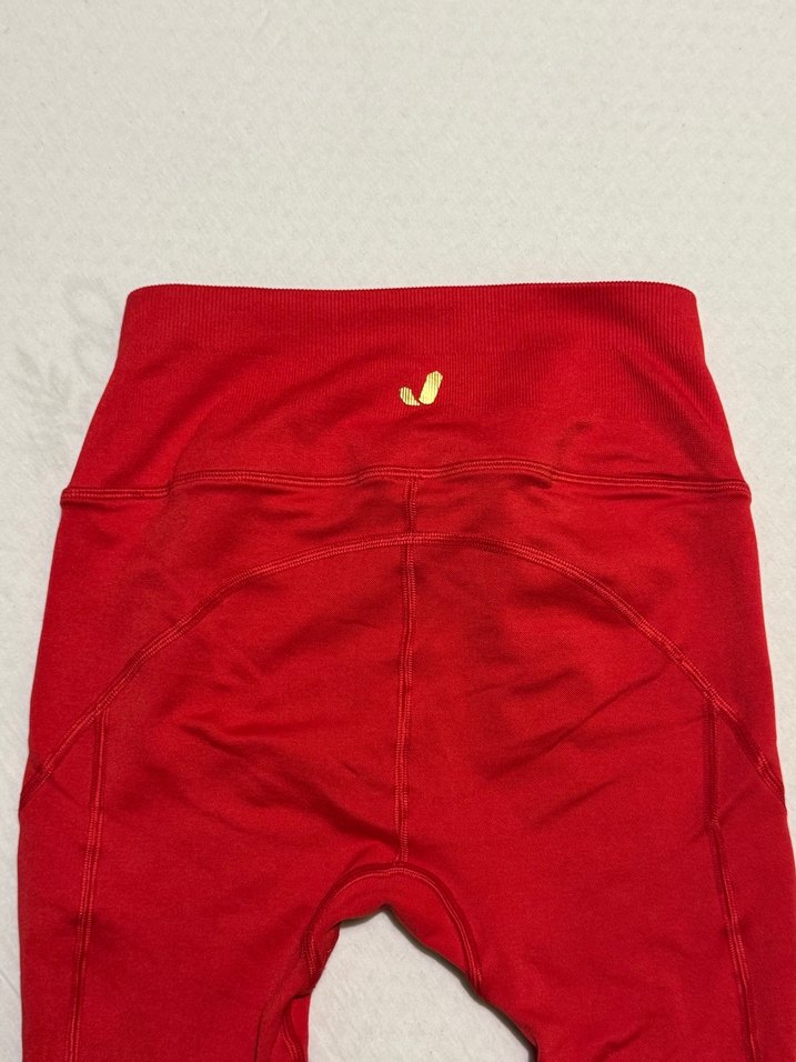 Kırmızı Kadın Spor Tayt - Görsel 3