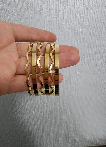 Beden Çelik ajda bilezik ve zig zag 6 adet