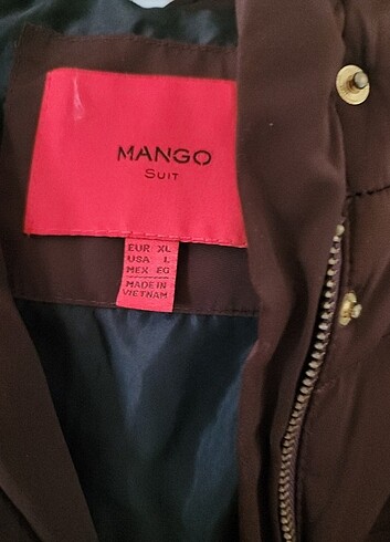xl Beden kahverengi Renk Mango bayan mont