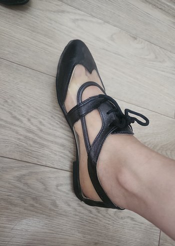 Siyah Bağcıklı Gotik Kadın Babet