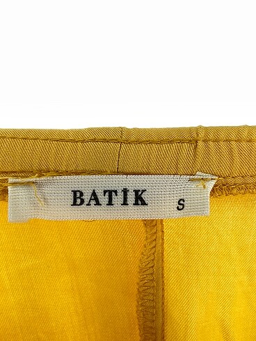 s Beden sarı Renk Batik Midi Etek %70 İndirimli.