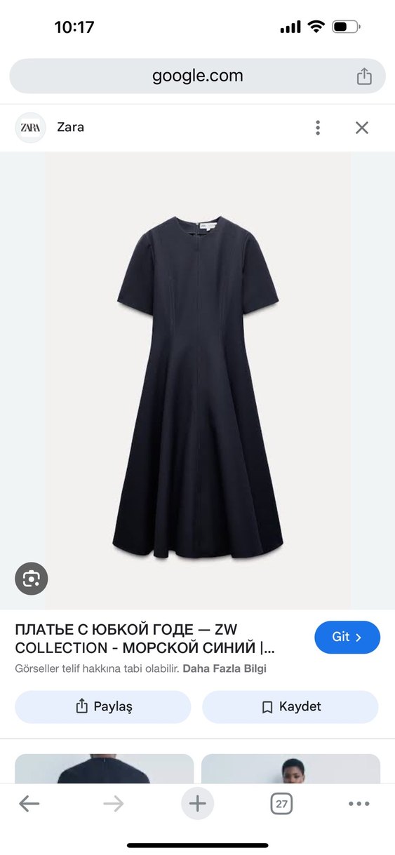 Lacivert Uzun Kadın Elbise - Görsel 3