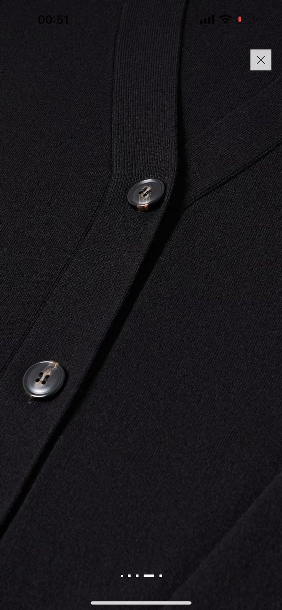 Siyah Düğmeli V Yaka Midi Kadın Hırka - Görsel 3