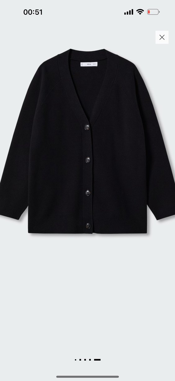 Siyah Düğmeli V Yaka Midi Kadın Hırka - Görsel 2