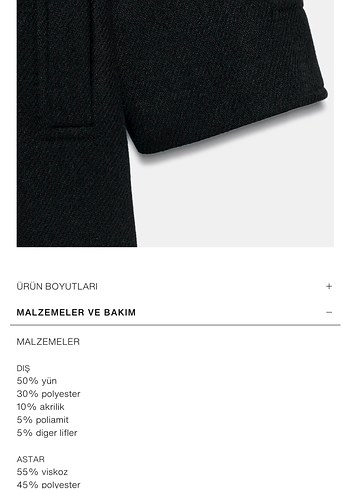 Siyah Uzun Düğmeli Kaban - Görsel 4