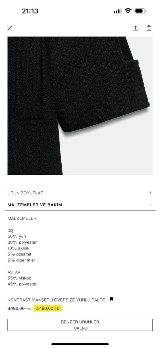 Siyah Uzun Düğmeli Kaban - Görsel 4