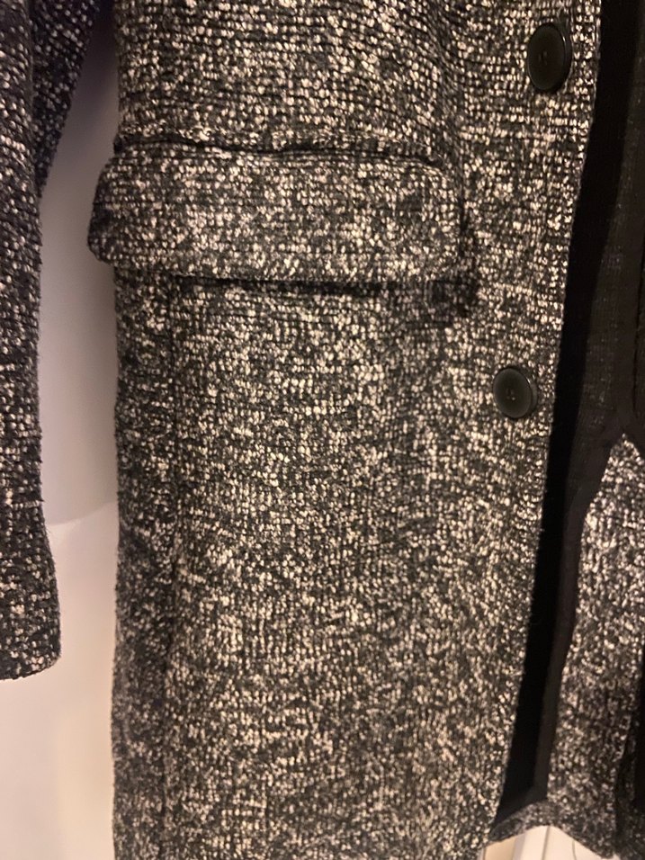 Gri Midi erkek Yün Kaban - Görsel 3