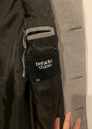 Erkek Gri Düğmeli Keten Ceket - Görsel 4