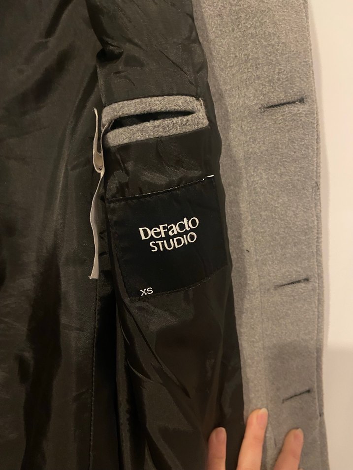 Erkek Gri Düğmeli Keten Ceket - Görsel 4