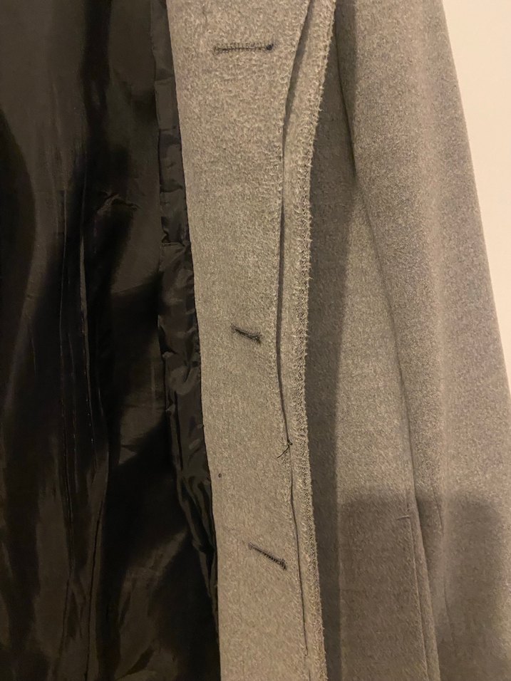 Erkek Gri Düğmeli Keten Ceket - Görsel 3