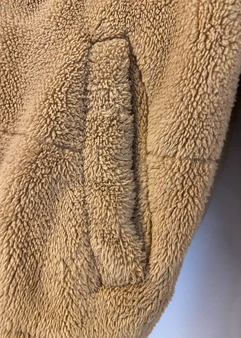 Kahverengi Kürklü Kadın Polar Ceket - Görsel 5