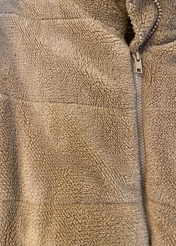 Kahverengi Kürklü Kadın Polar Ceket - Görsel 3