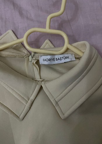 Beyaz Yakalı Kadın scuba kumas kazak - Görsel 4