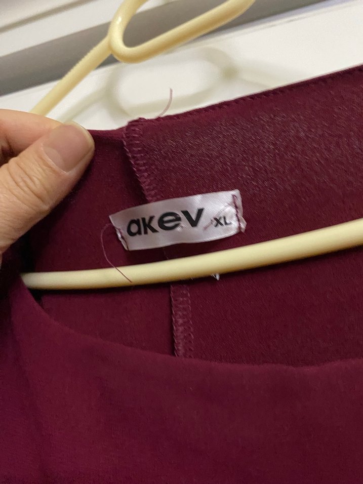 Bordo Uzun Drapeli Kadın Abiye Elbise - Görsel 3