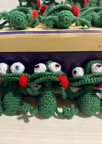 Renkli Örgü Kurbağa Anahtarlık - Görsel 6