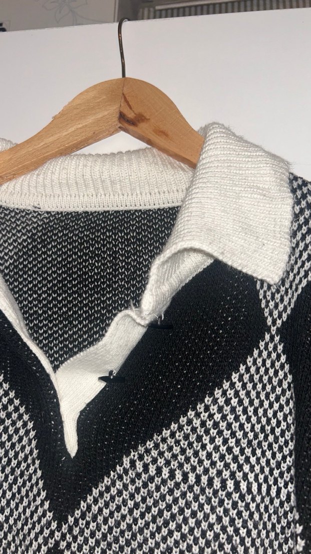 Gri Örgü Kadın Triko Kazak - Görsel 3