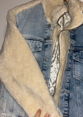 Mavi Kadın Beyaz Midi Kaban - Görsel 4