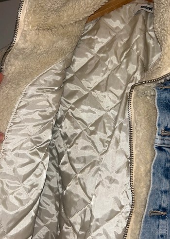 Mavi Kadın Beyaz Midi Kaban - Görsel 2