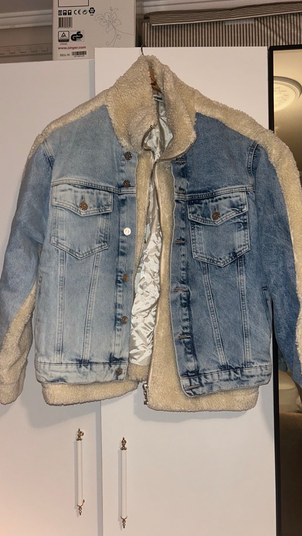 Mavi Kadın Beyaz Midi Kaban - Görsel 5