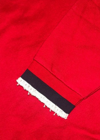 Kırmızı Kadın Sweatshirt - Görsel 2